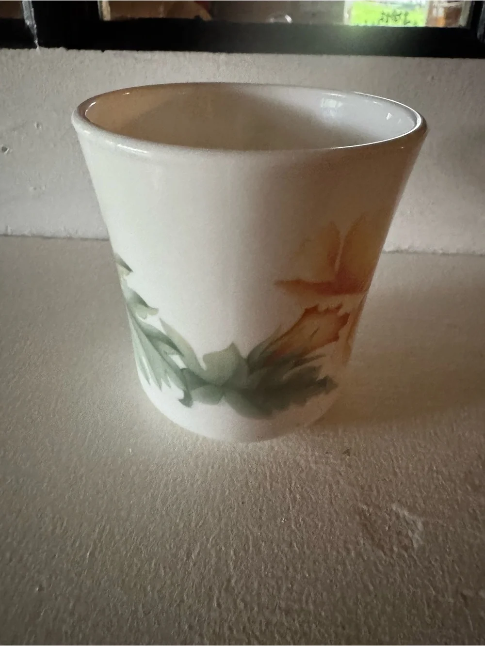 Vintage corning, ware, hummingbird and hibiscus coffee mug tea cup